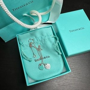 Tiffany&Co Blue Heart Tag Necklace/ All the packages included